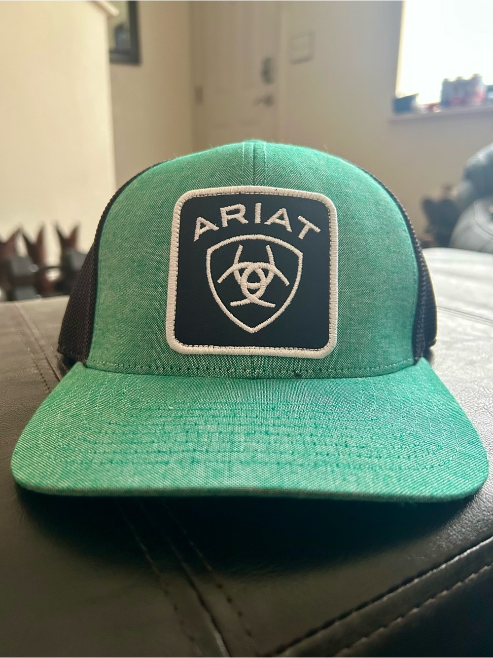 Ariat Teal and Black Logo Trucker Hat